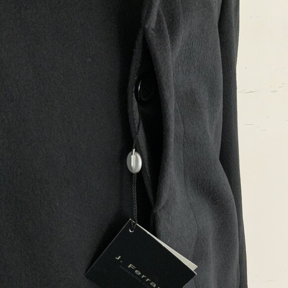 J. Ferrar Jacket Men Size M Black Long Sleeve Wool Blend Button Front - Picture 10 of 16